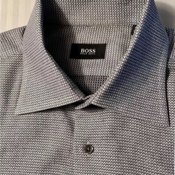 BOSS Hugo Boss Shirt | Men Size 42 (161/2) - Button Down 100% Baumwolle Cotton - Picture 5 of 9